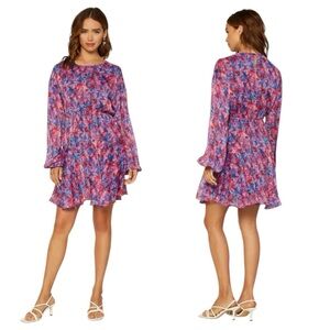 Skies Are Blue Vibrant Long Sleeve Dress